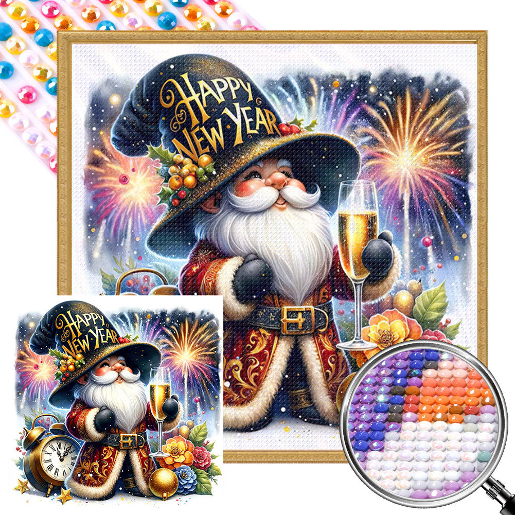 New Year'S Eve Goblin 40*40CM(Picture) Full AB Round Drill Diamond Painting