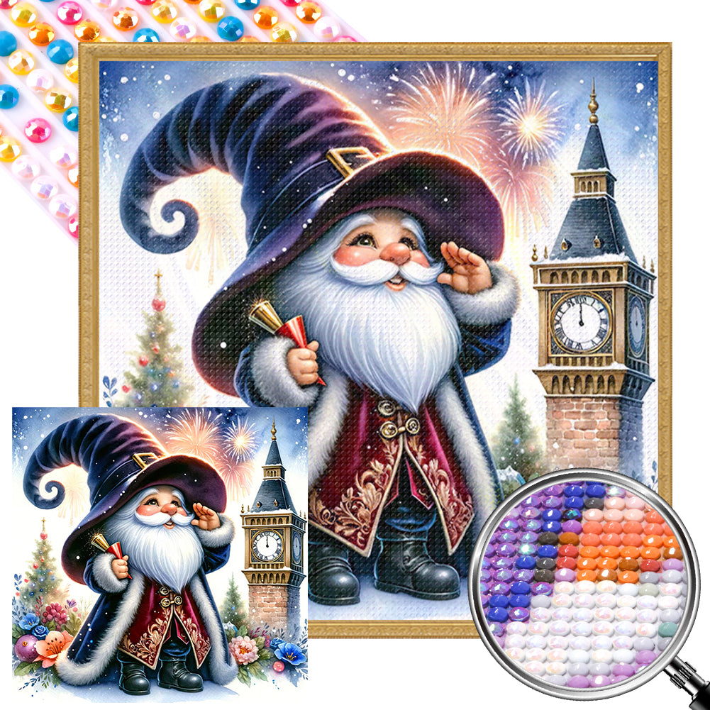 New Year'S Eve Goblin 40*40CM(Picture) Full AB Round Drill Diamond Painting