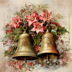 Christmas Bells 35X35CM(Canvas) Full Square Drill Diamond Painting