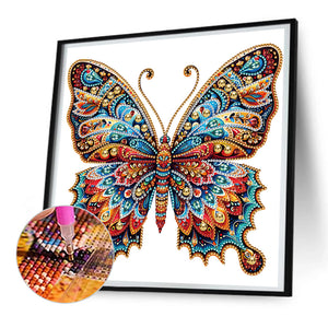 Gorgeous Butterfly 30*30CM(Canvas) Partial Special Shaped Drill Diamond Painting