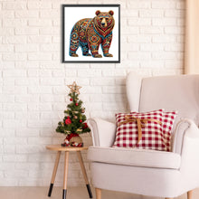 Load image into Gallery viewer, Gorgeous Bear 30*30CM(Canvas) Partial Special Shaped Drill Diamond Painting
