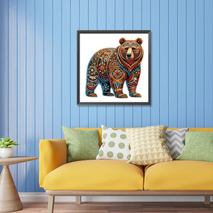 Gorgeous Bear 30*30CM(Canvas) Partial Special Shaped Drill Diamond Painting