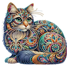 Load image into Gallery viewer, Gorgeous Cat 30*30CM(Canvas) Partial Special Shaped Drill Diamond Painting
