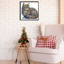 Load image into Gallery viewer, Gorgeous Cat 30*30CM(Canvas) Partial Special Shaped Drill Diamond Painting
