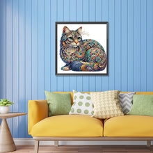 Load image into Gallery viewer, Gorgeous Cat 30*30CM(Canvas) Partial Special Shaped Drill Diamond Painting
