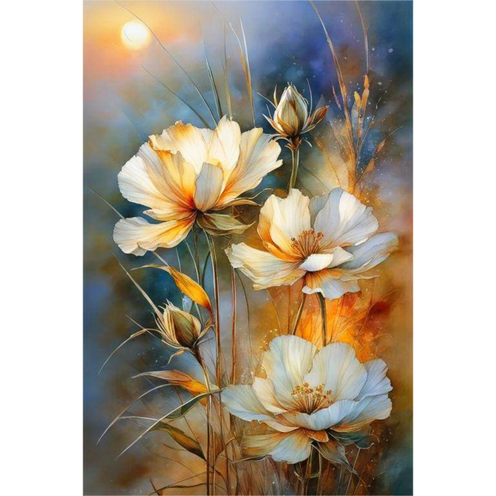 Orange Flower 40*60CM(Canvas) Full Round Drill Diamond Painting