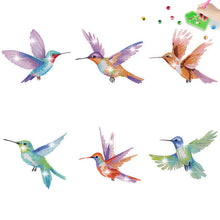 Load image into Gallery viewer, 6 PCS Christmas Diamonds Painting Stickers Kit for Boy Girls Gift (Hummingbird)
