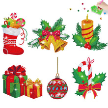 Load image into Gallery viewer, 6 PCS Christmas Diamonds Painting Stickers Kit for Boy Girls Gift (Bells Candle)
