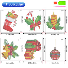 Load image into Gallery viewer, 6 PCS Christmas Diamonds Painting Stickers Kit for Boy Girls Gift (Bells Candle)
