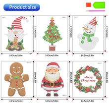 Load image into Gallery viewer, 6 PCS Christmas Diamonds Painting Stickers Kit for Boy Girls Gift (Santa Wreath)
