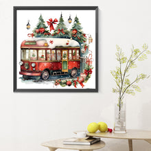 Load image into Gallery viewer, Christmas Bus 30*30CM(Canvas) Full Round Drill Diamond Painting

