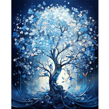 Load image into Gallery viewer, Blue Flower Tree 40*50CM(Canvas) Full Round Drill Diamond Painting
