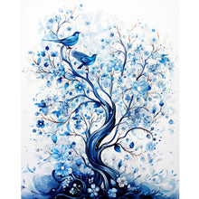 Load image into Gallery viewer, Blue Flower Tree 40*50CM(Canvas) Full Round Drill Diamond Painting
