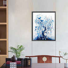 Load image into Gallery viewer, Blue Flower Tree 40*50CM(Canvas) Full Round Drill Diamond Painting
