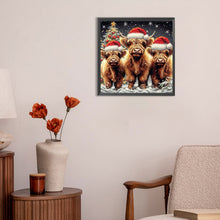 Load image into Gallery viewer, Christmas Yak 30*30CM(Canvas) Full Round Drill Diamond Painting
