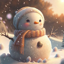 Load image into Gallery viewer, Snowman 30*30CM(Canvas) Full Round Drill Diamond Painting
