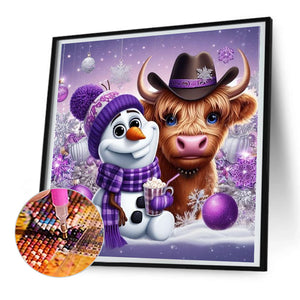 Snowman 30*30CM(Canvas) Full Round Drill Diamond Painting