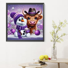 Load image into Gallery viewer, Snowman 30*30CM(Canvas) Full Round Drill Diamond Painting
