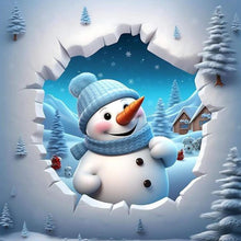 Load image into Gallery viewer, Snowman 30*30CM(Canvas) Full Round Drill Diamond Painting
