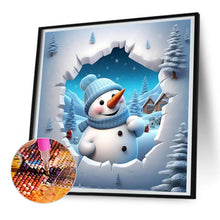 Load image into Gallery viewer, Snowman 30*30CM(Canvas) Full Round Drill Diamond Painting
