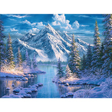 Load image into Gallery viewer, Snow Mountain Scenery 40*30CM(Canvas) Full Square Drill Diamond Painting
