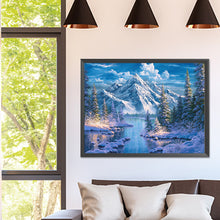 Load image into Gallery viewer, Snow Mountain Scenery 40*30CM(Canvas) Full Square Drill Diamond Painting
