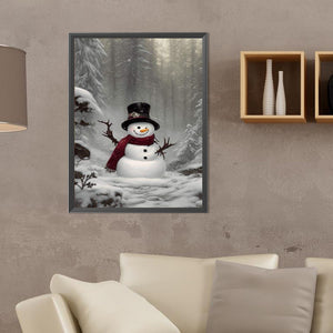 Snowman 30*40CM(Canvas) Full Round Drill Diamond Painting