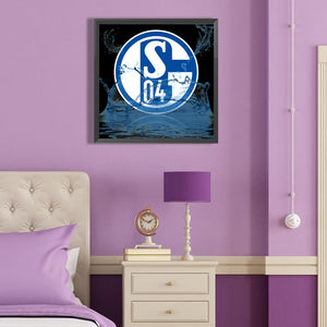 Schalke Logo 40*40CM(Canvas) Full Round Drill Diamond Painting