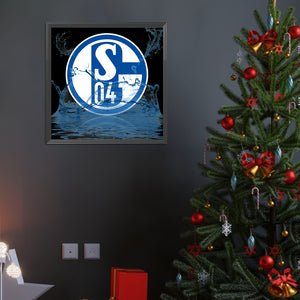 Schalke Logo 40*40CM(Canvas) Full Round Drill Diamond Painting