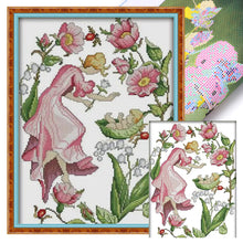 Load image into Gallery viewer, Joy Sunday February Flower Fairy (31*40CM) 14CT Stamped Cross Stitch
