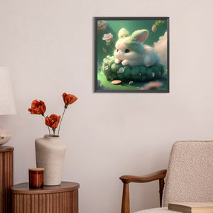 Green Bunny 30*30CM(Canvas) Full Round Drill Diamond Painting