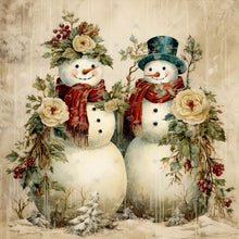 Load image into Gallery viewer, Christmas Snowman 30X30CM(Canvas) Full Round Drill Diamond Painting
