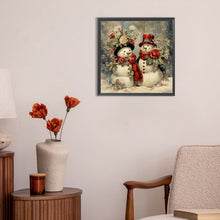 Load image into Gallery viewer, Christmas Snowman 30X30CM(Canvas) Full Round Drill Diamond Painting
