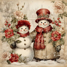 Load image into Gallery viewer, Christmas Snowman 30X30CM(Canvas) Full Round Drill Diamond Painting
