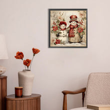 Load image into Gallery viewer, Christmas Snowman 30X30CM(Canvas) Full Round Drill Diamond Painting
