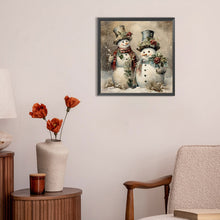 Load image into Gallery viewer, Christmas Snowman 30X30CM(Canvas) Full Round Drill Diamond Painting
