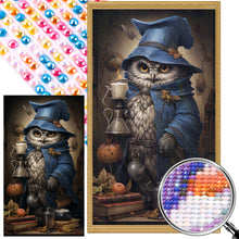Load image into Gallery viewer, Candlestick With Owl 40*70CM(Picture) Full AB Round Drill Diamond Painting
