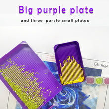 Load image into Gallery viewer, 3 Set Large Diamond Art Painting Bead Sorting Trays for DIY Art Craft (Purple)
