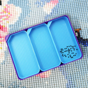 4 Set Large Diamond Art Painting Bead Sorting Trays for DIY Art Craft (Blue)