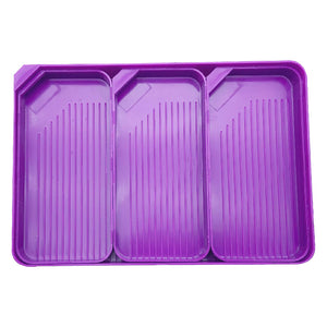 4 Set Large Diamond Art Painting Bead Sorting Trays for DIY Art Craft (Purple)