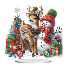 Load image into Gallery viewer, Christmas Acrylic Winter Snowman Diamond Painting Desktop Decor for Office Decor
