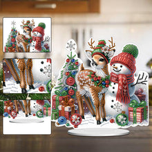 Load image into Gallery viewer, Christmas Acrylic Winter Snowman Diamond Painting Desktop Decor for Office Decor
