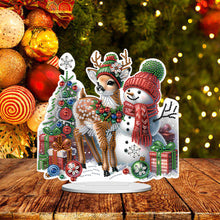 Load image into Gallery viewer, Christmas Acrylic Winter Snowman Diamond Painting Desktop Decor for Office Decor
