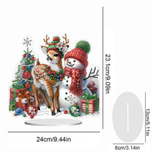 Load image into Gallery viewer, Christmas Acrylic Winter Snowman Diamond Painting Desktop Decor for Office Decor
