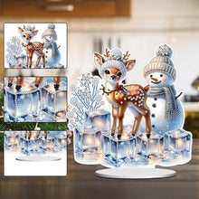 Load image into Gallery viewer, Christmas Acrylic Winter Snowman Diamond Painting Desktop Decor for Office Decor
