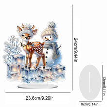 Load image into Gallery viewer, Christmas Acrylic Winter Snowman Diamond Painting Desktop Decor for Office Decor
