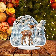 Load image into Gallery viewer, Christmas Acrylic Winter Snowman Diamond Painting Desktop Decor for Office Decor
