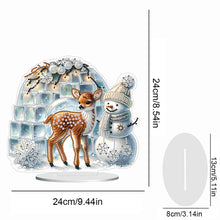 Load image into Gallery viewer, Christmas Acrylic Winter Snowman Diamond Painting Desktop Decor for Office Decor
