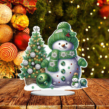 Load image into Gallery viewer, Christmas Acrylic Winter Snowman Diamond Painting Desktop Decor for Office Decor
