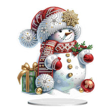 Load image into Gallery viewer, Christmas Acrylic Winter Snowman Diamond Painting Desktop Decor for Office Decor
